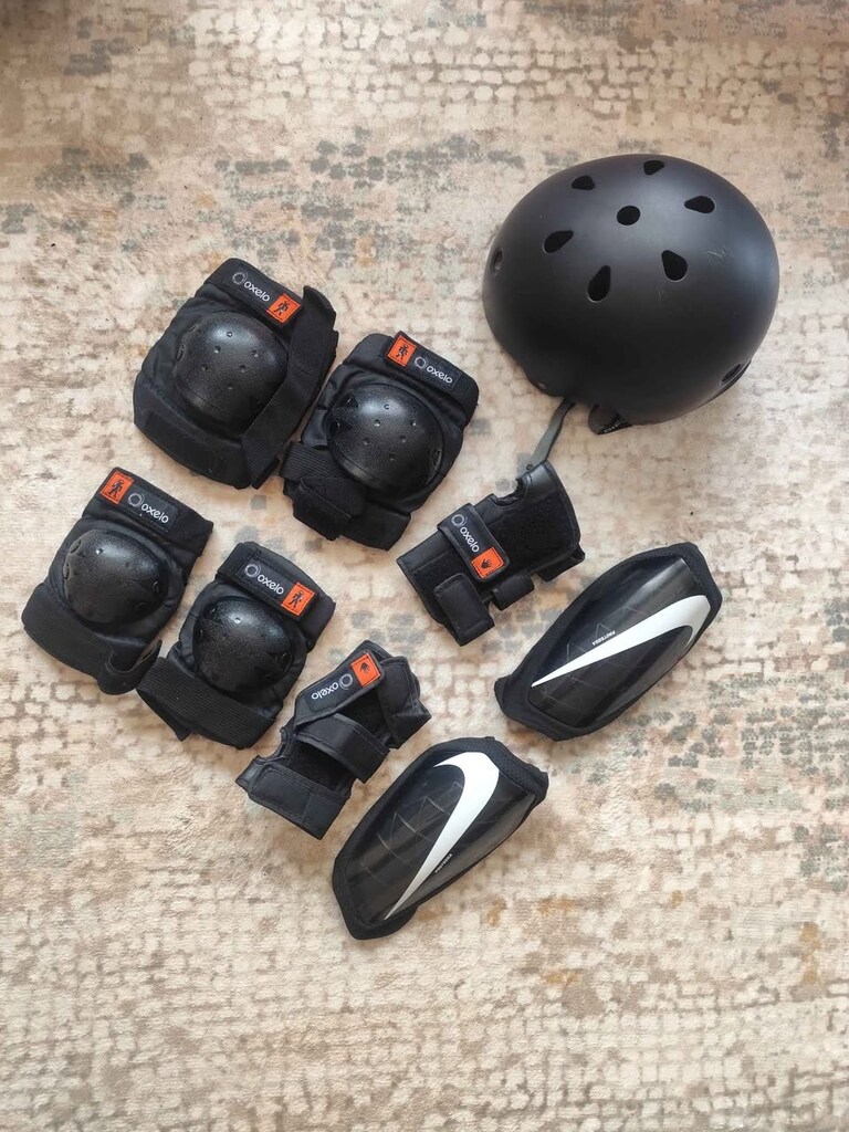 Oxelo Çocuk Paten/Kaykay Kaskı Koruma Seti (50-54 cm) + Nike Tekmelik - 3