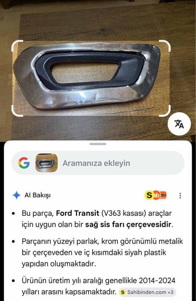 FORD TRANSİT SAĞ SİS FARI ÇERÇEVESİ ORJ - 5