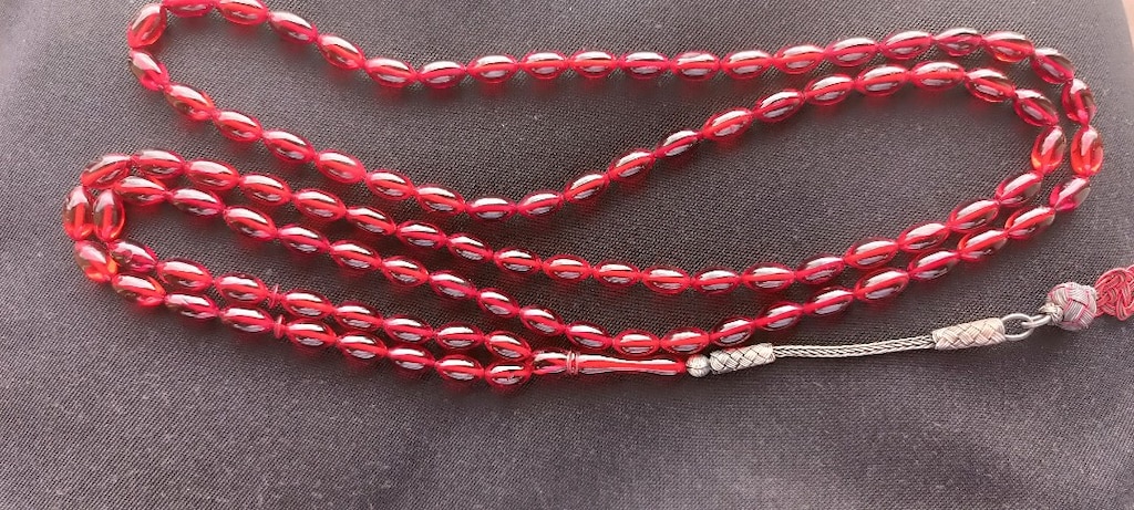 orijina Osmanlıl Ateş kehribarı tespih - 7