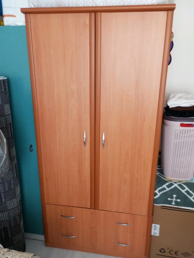 ŞOK FİAT 2 KAPAKLI GARDIROP BOY 190 CM EN 90 CM DERİNLİK 50 CM 2 EL - 4