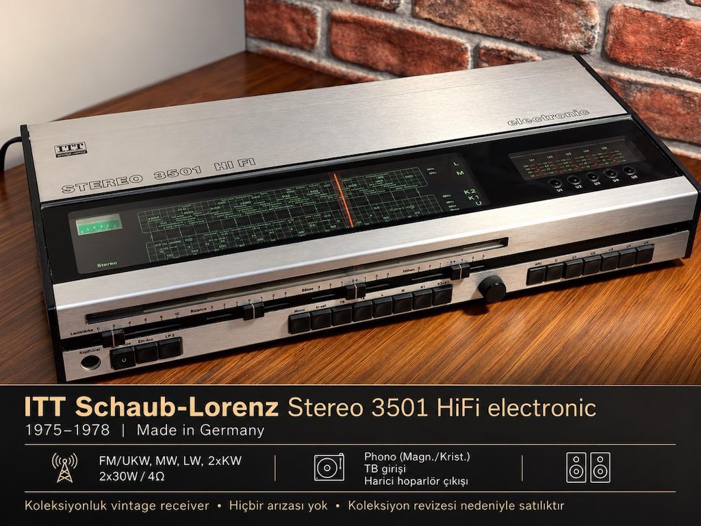 ITT Schaub-Lorenz 3501 HiFi – 1975 Alman Üretimi – Arızasız Koleksiyon - 3