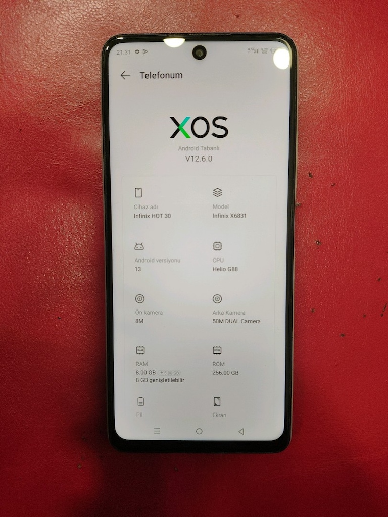 İnfinix Hot 30 256 GB Kayıtlı - 2