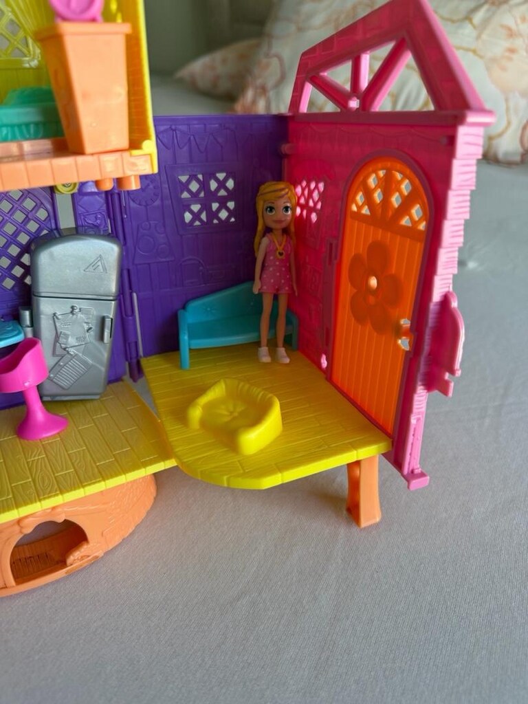 Polly Pocket ve Eğlence Dolu 2 Katlı Evi Mutfak Kaydırak 75 cm - 4