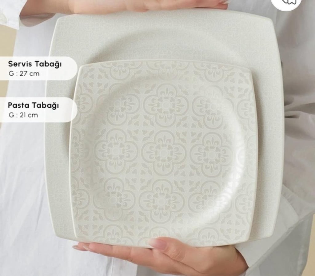 Karaca Square Bone Royal Lace Yemek Takımı 24 parça 6 kişilik - 2