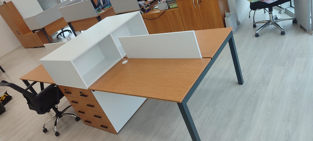 4'LÜ ÇAĞRI MERKEZİ MASASI / ETAJERLİ EKİP MASASI / MORE OFİS - 2