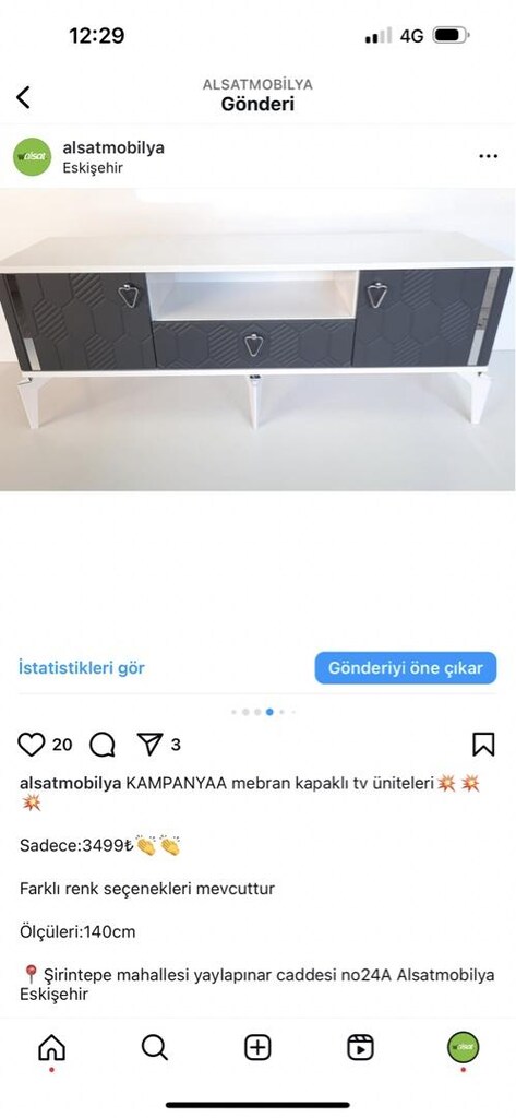 TV ünitesi ahşap konsol - 3