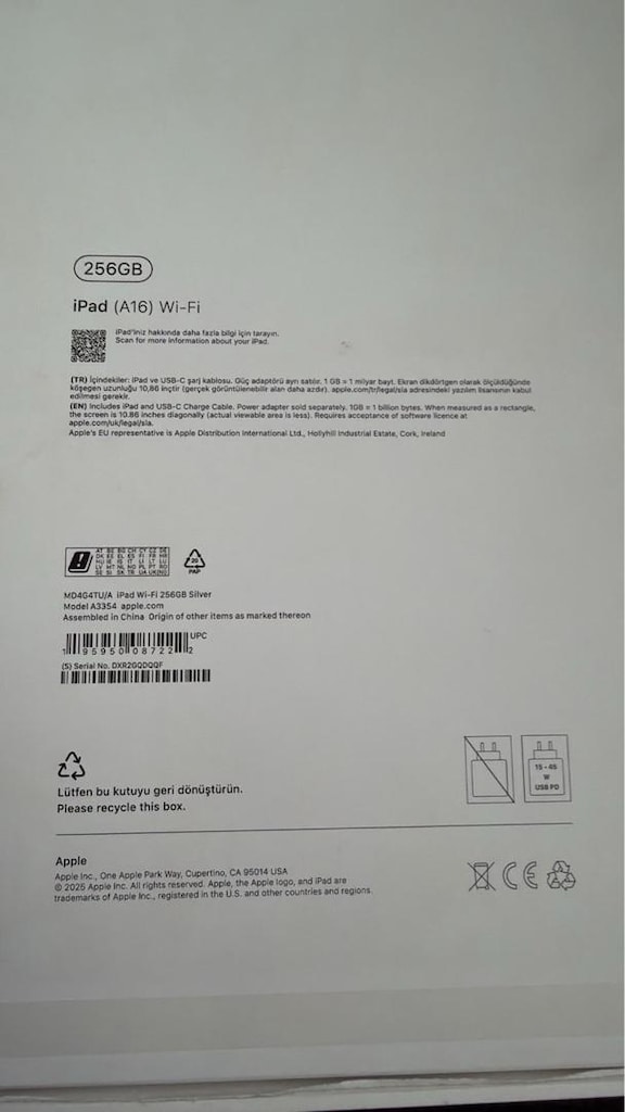 İPad A16 256 Gb - 4