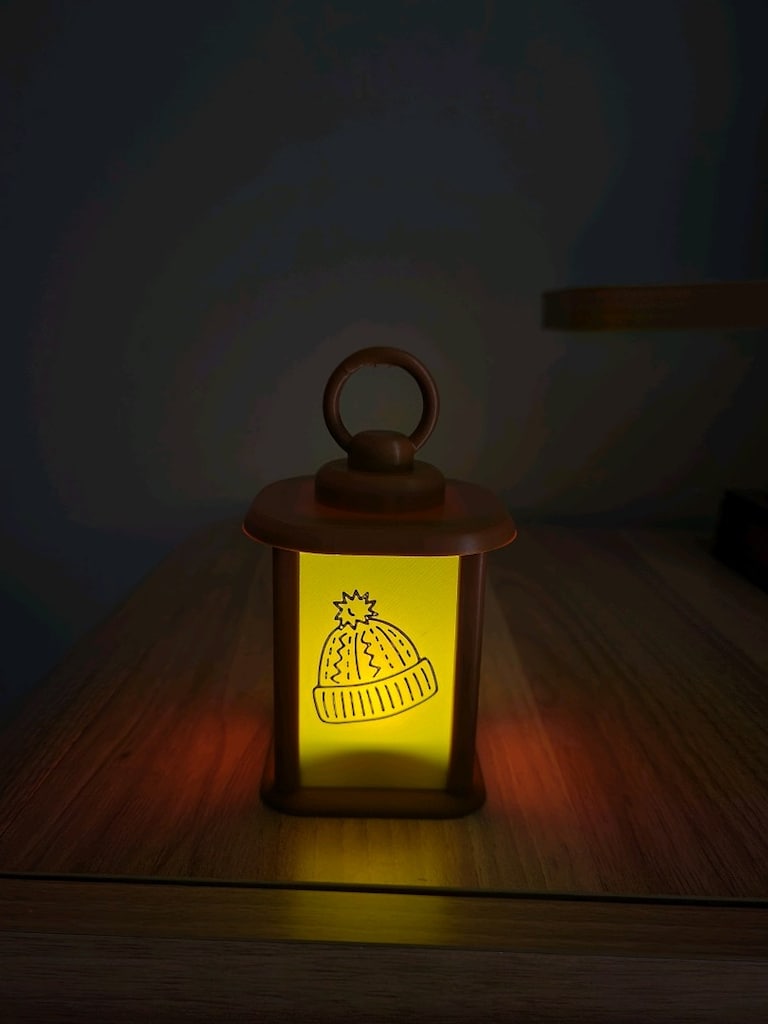 Sevimli kış konseptli retro led mumluk ve mum + pilleri - 2