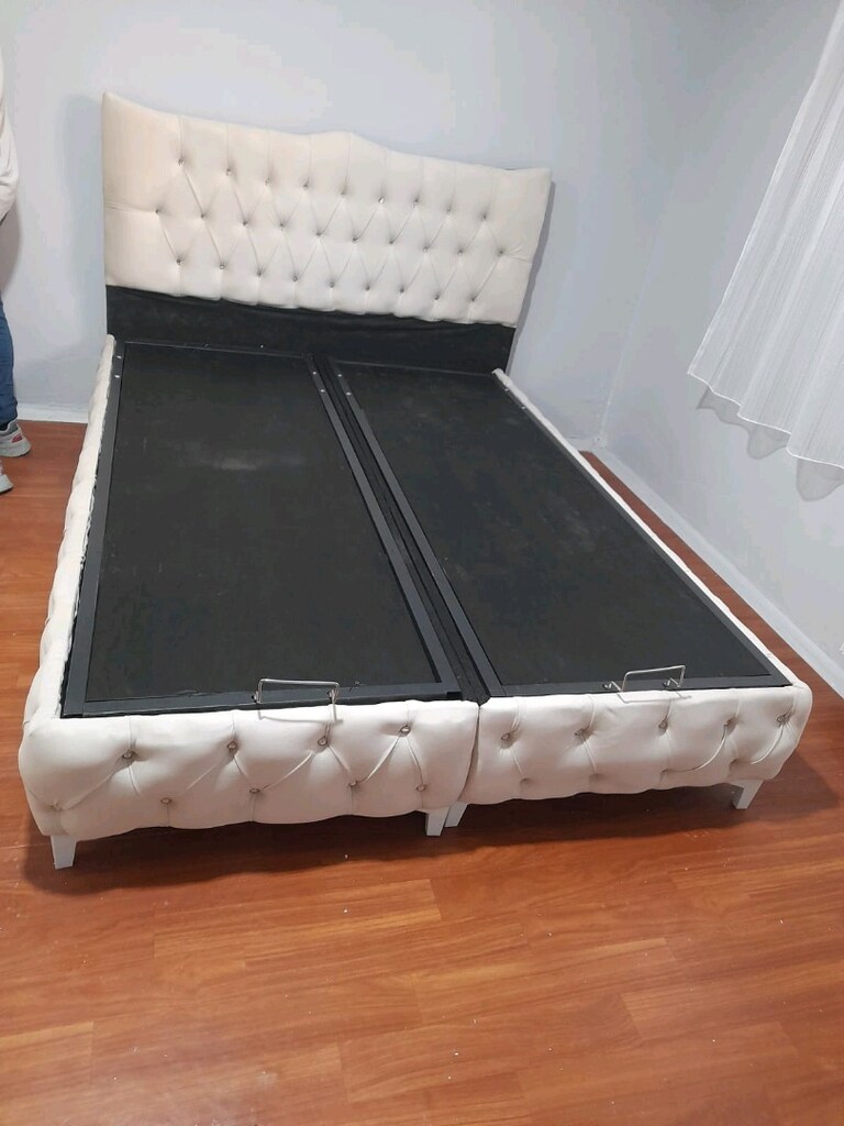 çift kişilik yatak baza başlık 3lü set - 3