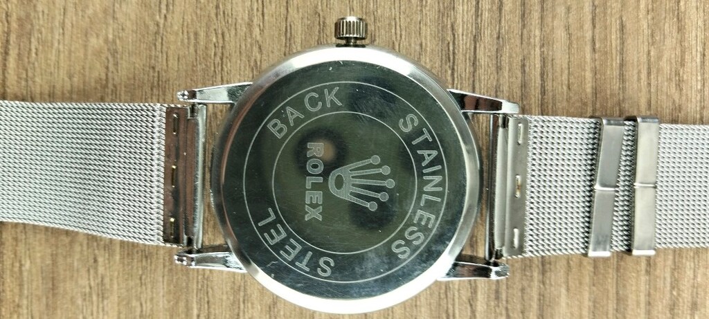 Sıfır Kutulu 40 mm Yeşil Kadranlı Quartz Pilli Kol Saati – Gümüş Hasır - 6