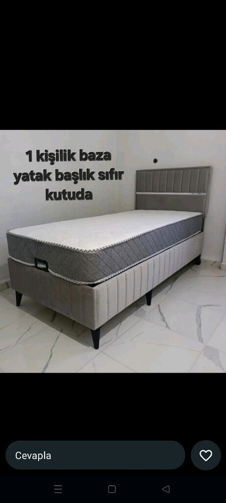 tek kişilik baza başlık yatak çelik kasa iyisi sıfır paketli ürünler s - 8