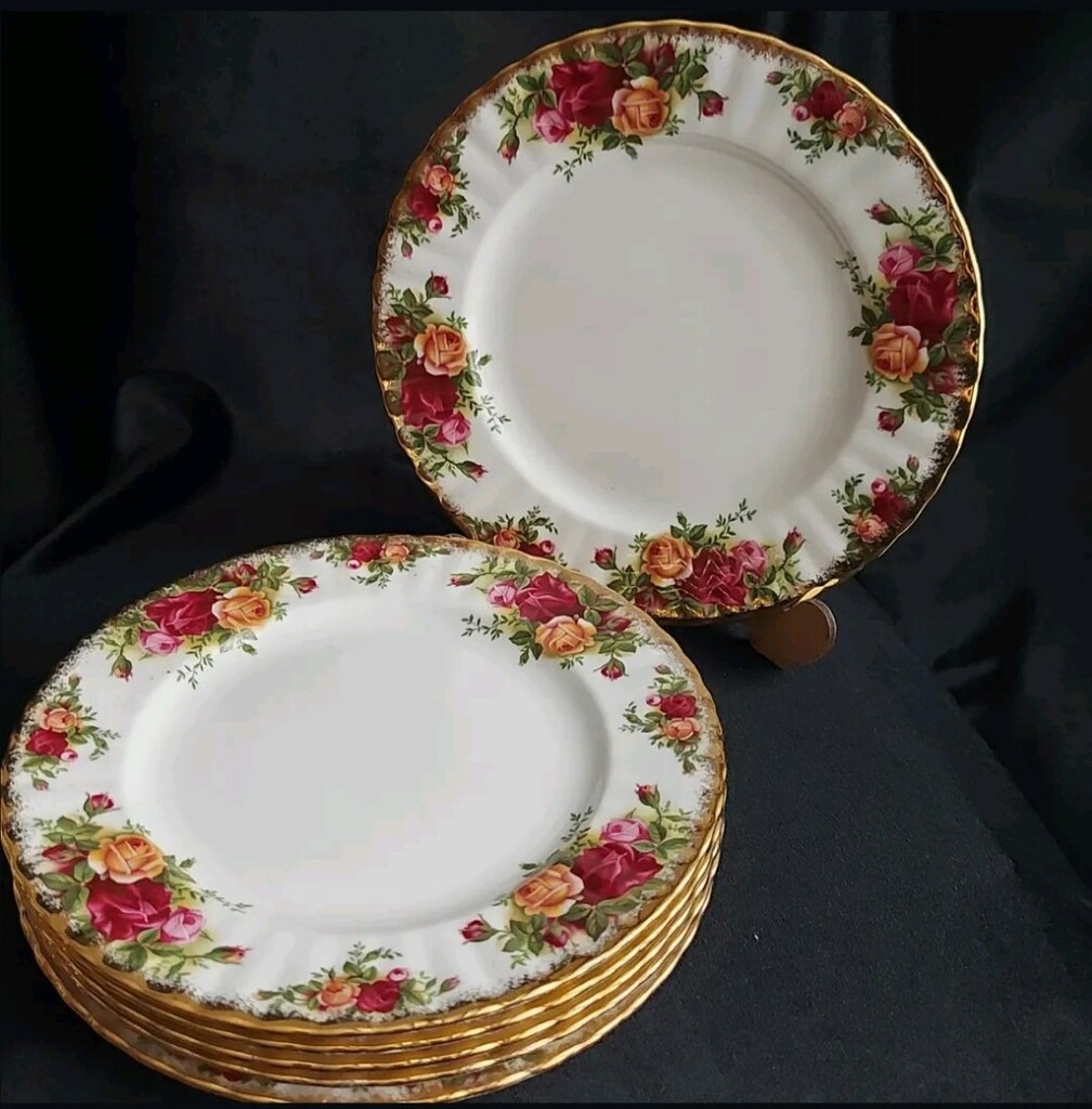 Royal Albert Old Country Roses 6'lı pasta tabağı - 3