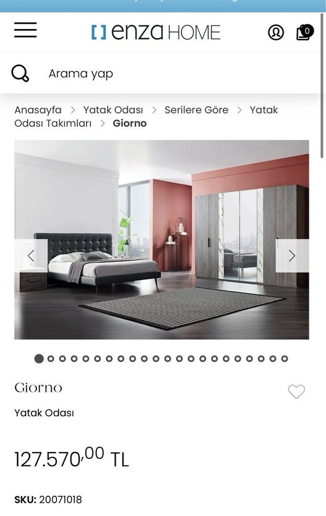 ACİL İHTİYAÇTAN TEMİZ ENZA HOME GIORNO YATAK ODASI TAKIMI - 28
