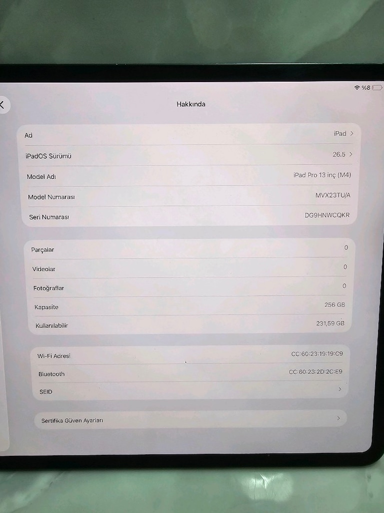 Apple İPad Pro M4 256GB 13 inç - 2