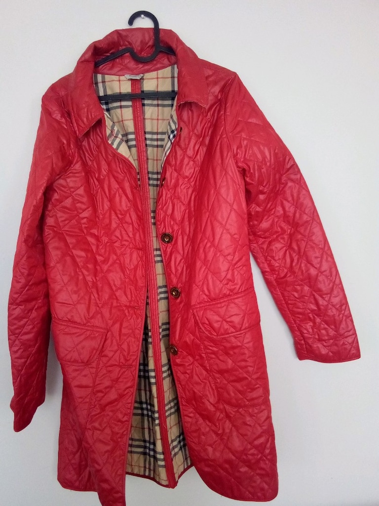 Burberry yağmurluk mont kırmızı orijinal boy 80