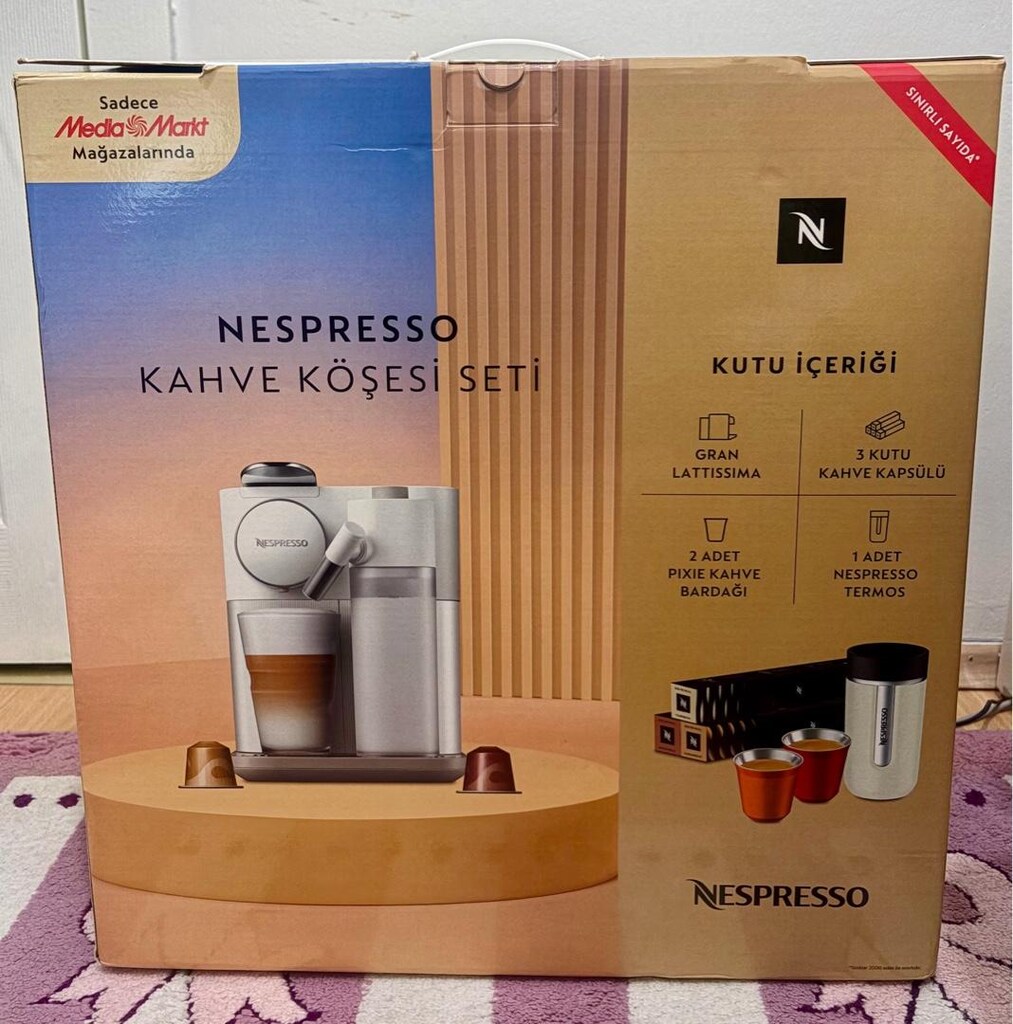 Nespresso F541 Gran Lattissima Özel Set – Hiç Kullanılmadı