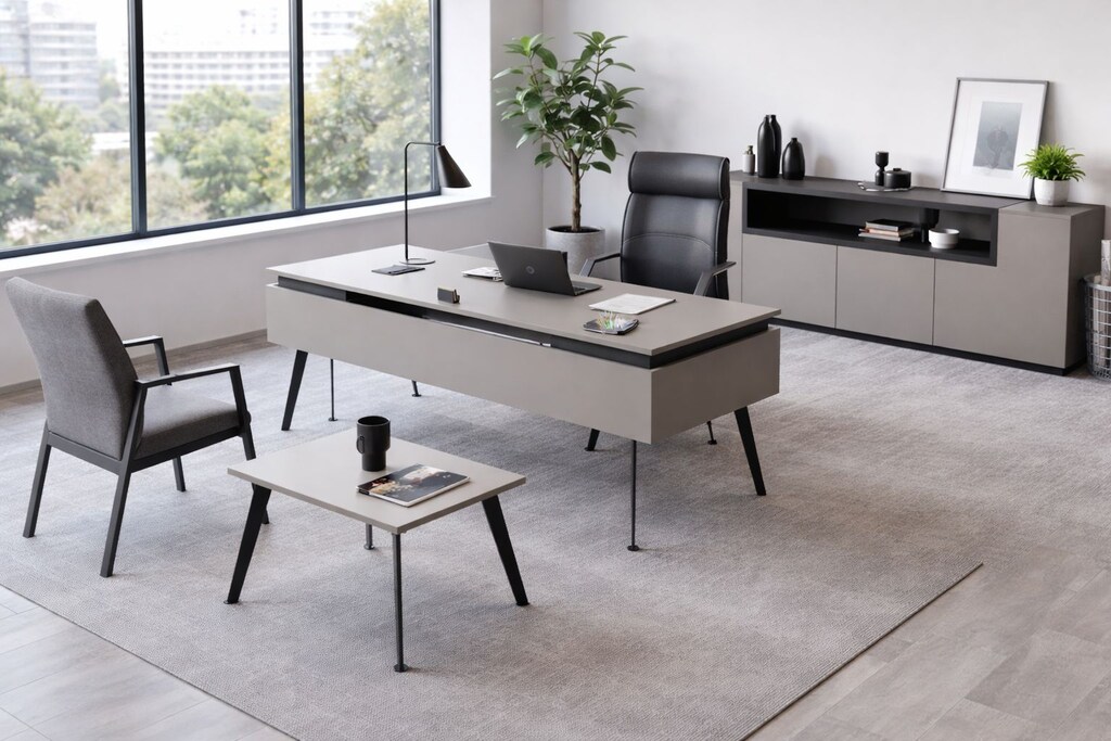 MÜDÜR ODASI ÇALIŞMA TAKIMI / ETAJERLİ MASA TAKIMI / ARAL OFİS - 2