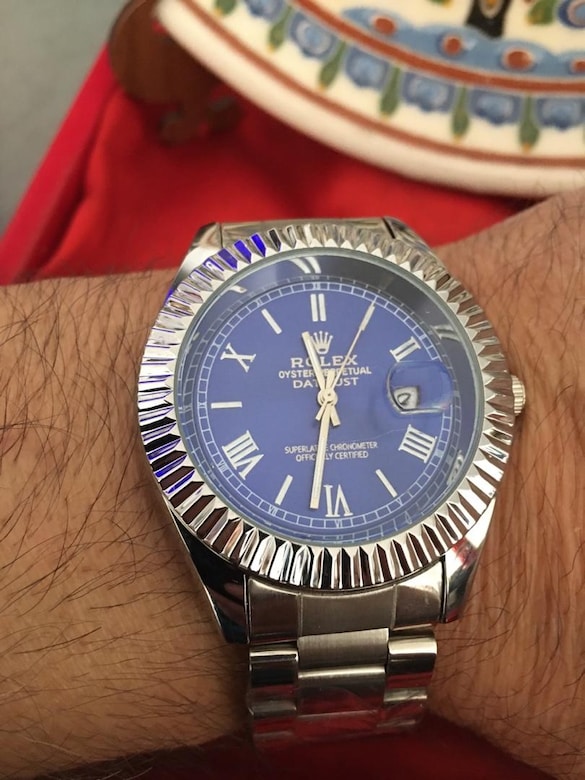 Rolex Oyster Perpetual Mavi Romalı Rakamlı Saat - 2