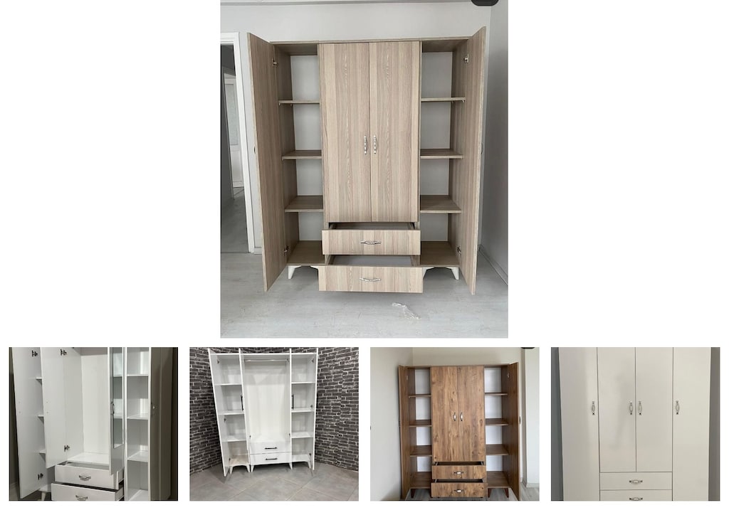 4 kapaklı elbise dolabı kzcztspjak - 2