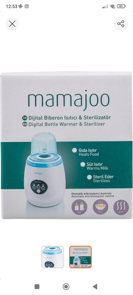 mamajoo digital mama ısıtıcı buharlı sterilizasyon - 2