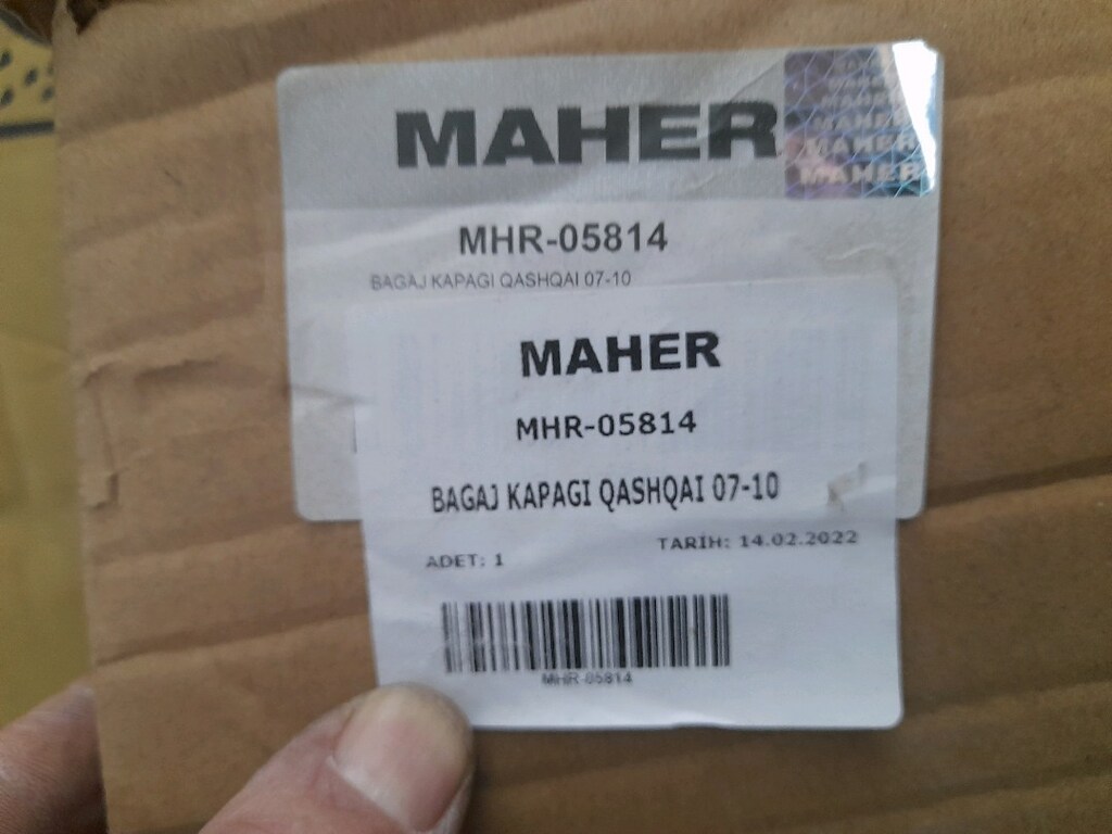 NISSAN QASHQAI BAGAJ KAPAĞI 07-10 MAHER - 2