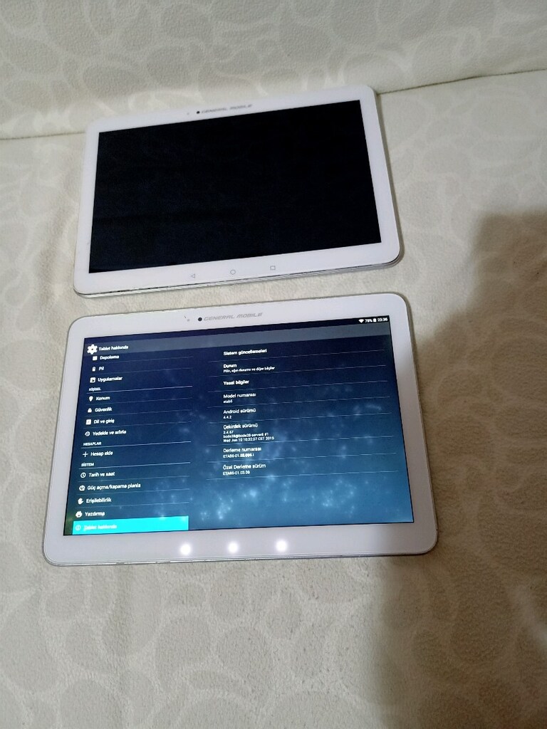 General Mobile tablet açiklama var - 3
