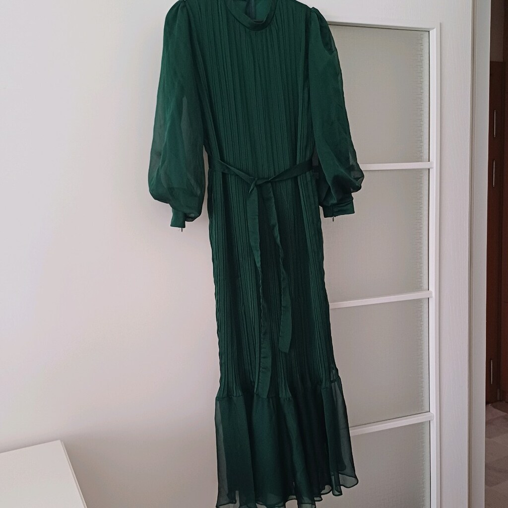 elbise zümrüt yeşili - 2