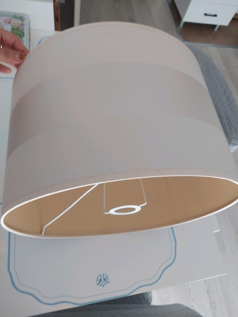 Keten+saten kumaş şık büyük abajur şapka - 3