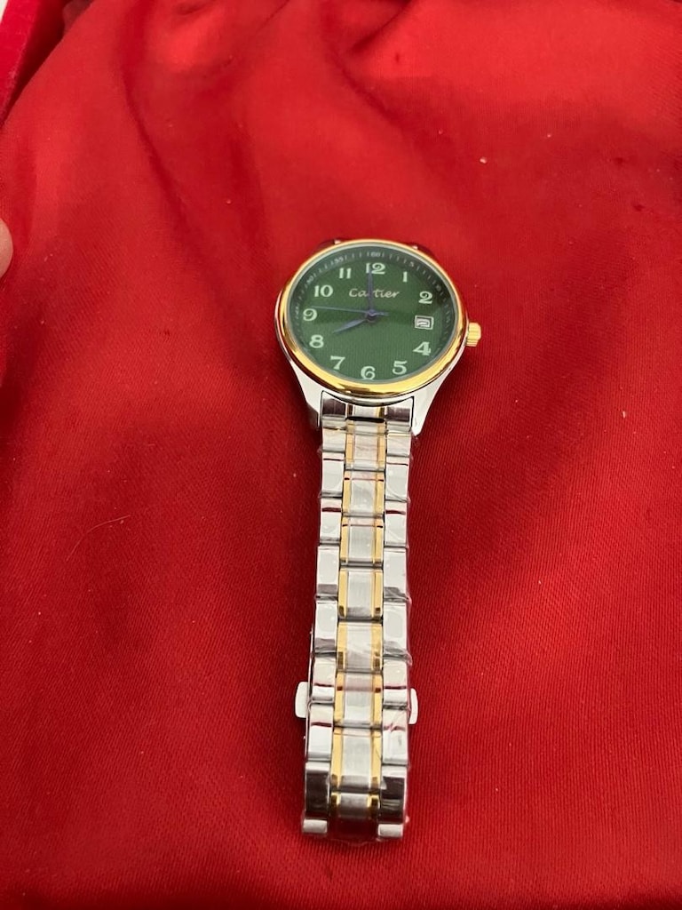 Cartier Yeşil Kadranlı İki Renkli Şık kadın kol saati… - 4