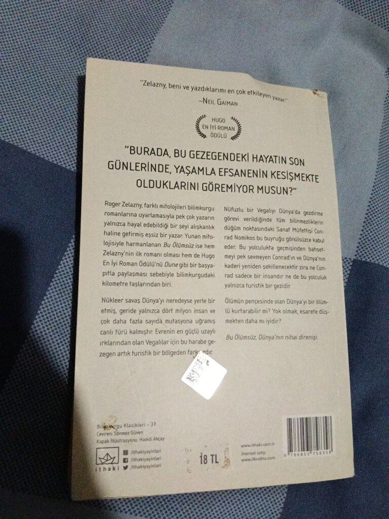 Roger Zelazny BuÖlümsüz Kitap ayraç ile - 3