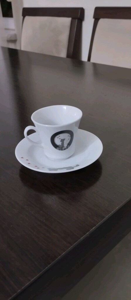 Kütahya porselen tekli fincan ve tabağı - 3