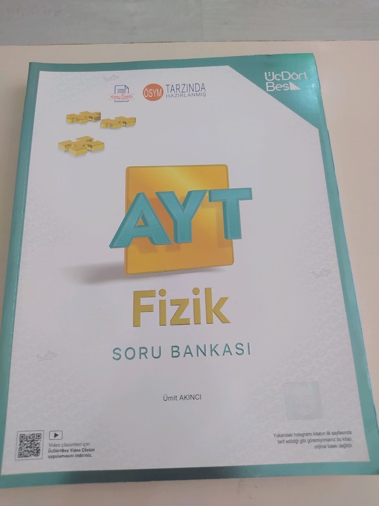 345 Ayt Fizik Soru Bankası 2026 (sıfır)