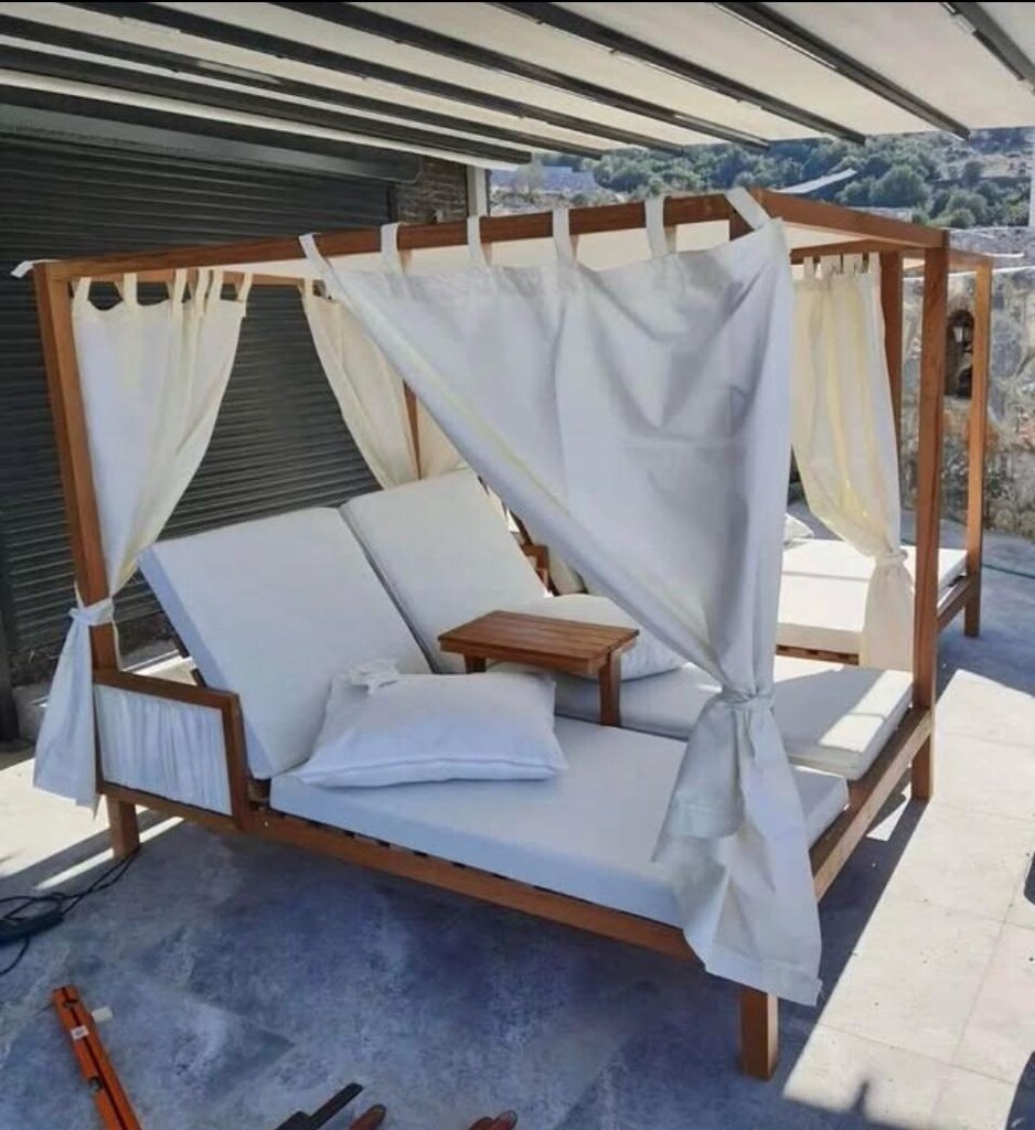 ahşap havuz şezlong - 2
