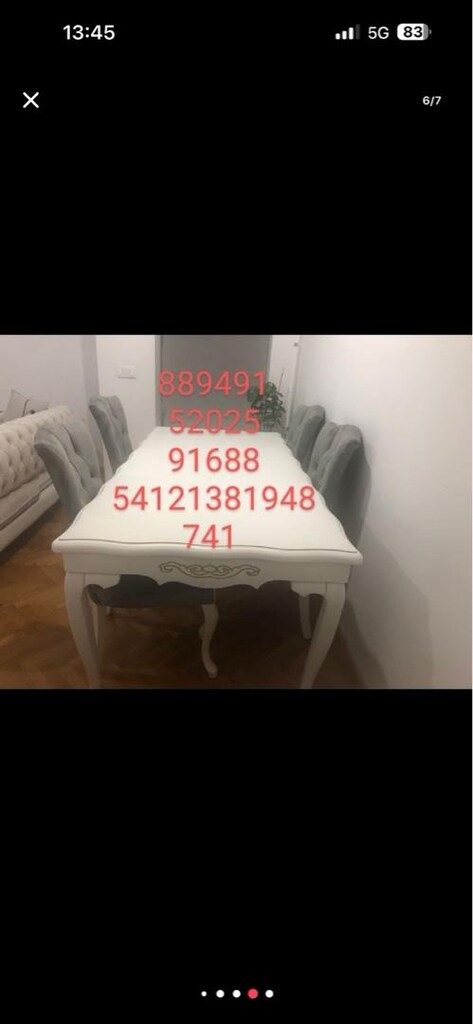 Avangart cilalı mdf yemek masası - 6