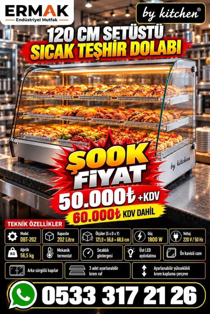 BY KITCHEN 120 CM SETÜSTÜ SICAK TEŞHİR DOLABI! - 3