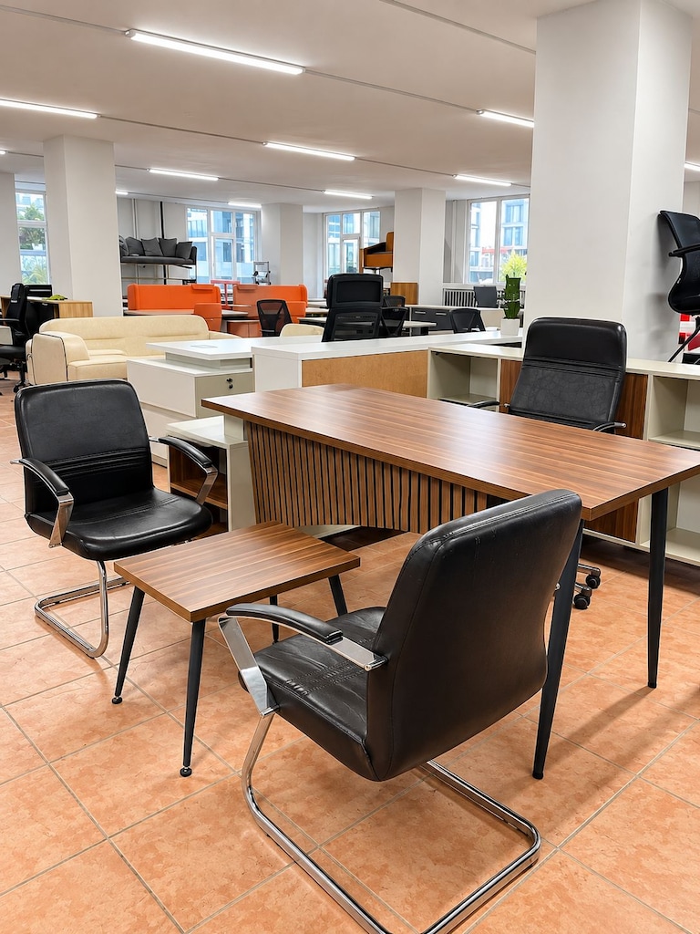 KLAS OFİS ÜSKÜDAR 160x75 cm CEVİZ MÜDÜR MASA TAKIMI SIFIR - 3