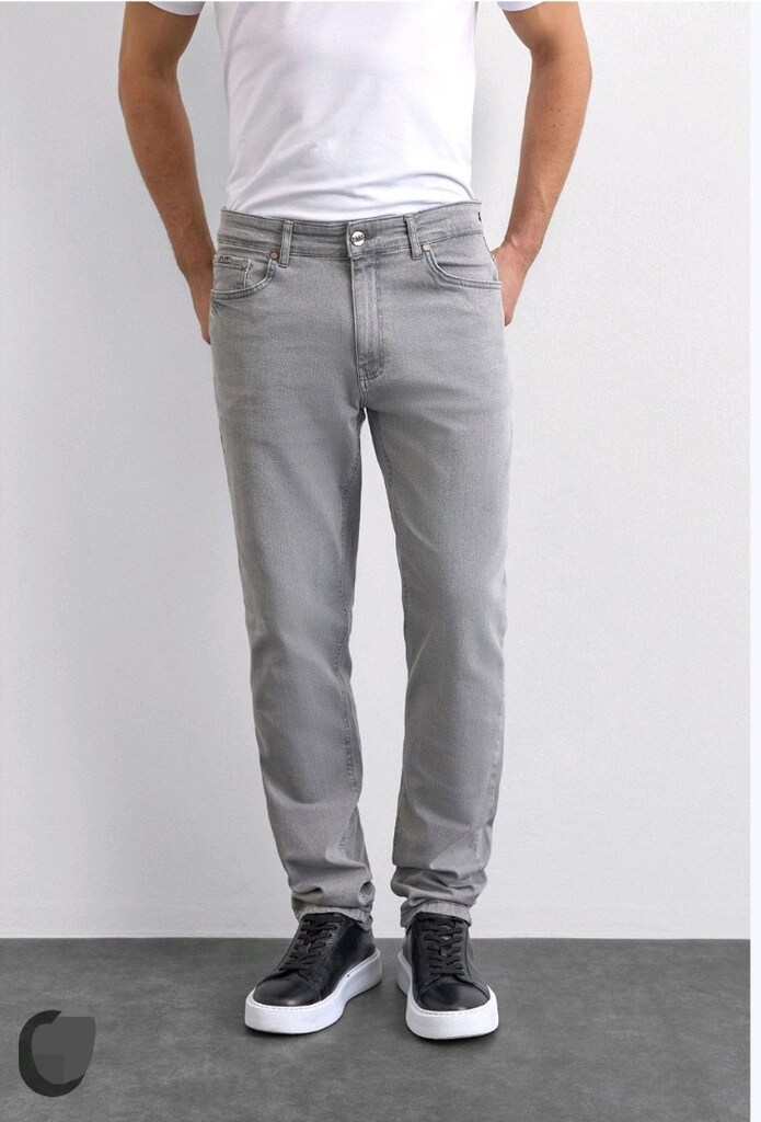 H&M DİVEDED yıkanmış gri Jean Pantolon