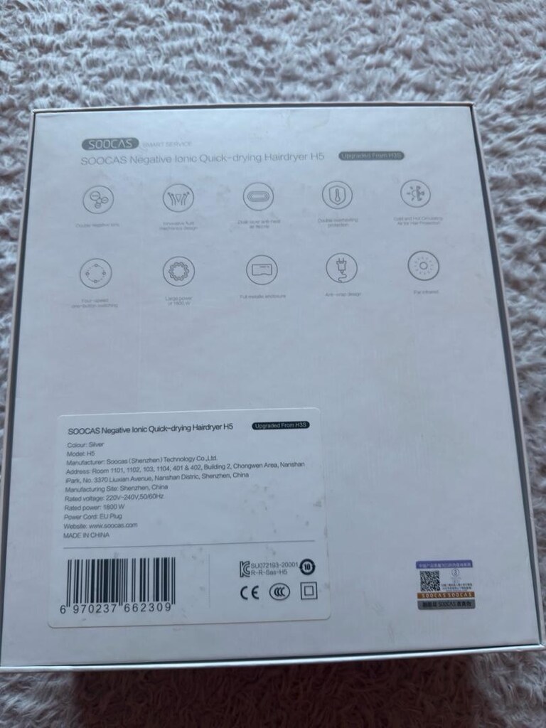 Xiaomi SOOCAS H5 Negative Ionic Saç Kurutma Makinesi - 3