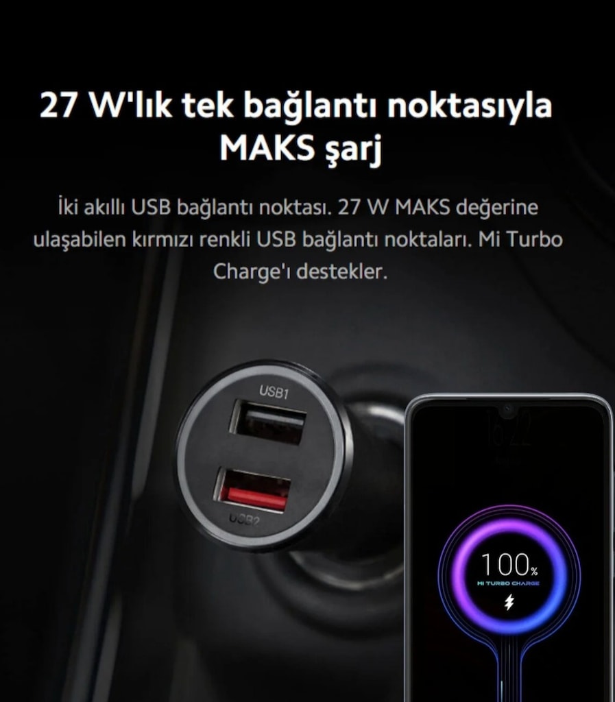 • Xiaomi 37W Araç şarj cihazı - 2