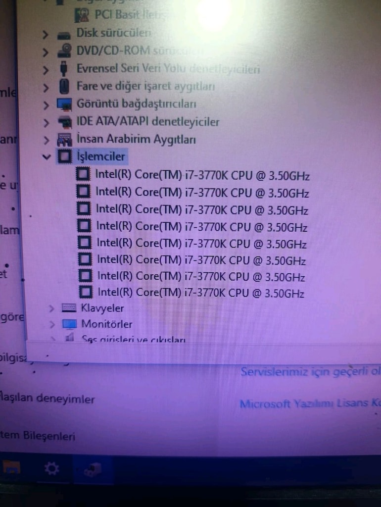 i7 3770k 16gb rem 500gb ssd sistem - 3