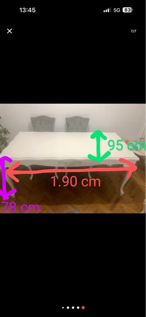 Avangart cilalı mdf yemek masası - 7