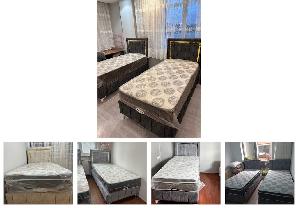 tek kişilik baza başlık yatak slgsshbvly - 2