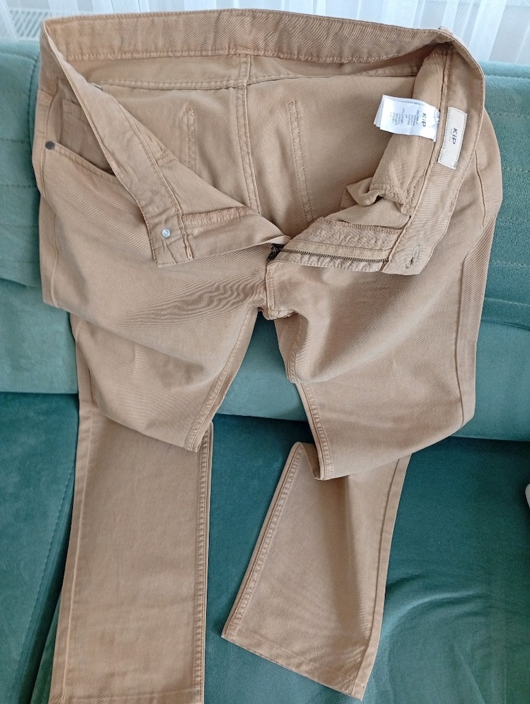 Bej rengi, erkek keten pantolan. Beden, 32. M beden. Sıfır bir üründür - 5