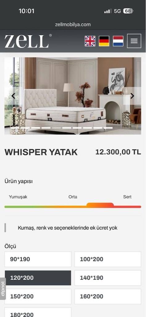 yatak 120-200 cm 1,5 kişilik zell marka - 5