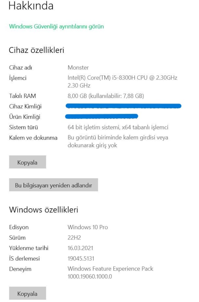 Monster Abra A5 V13.1 | i5-8300H | GTX 1050 4GB | 8GB RAM | 1TB - 7