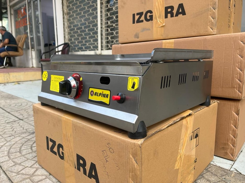 ALPİNA 50 CM SAC PLEYT IZGARA DOĞALGAZ CE BELGELİ SIFIR GARANTİLİ - 6