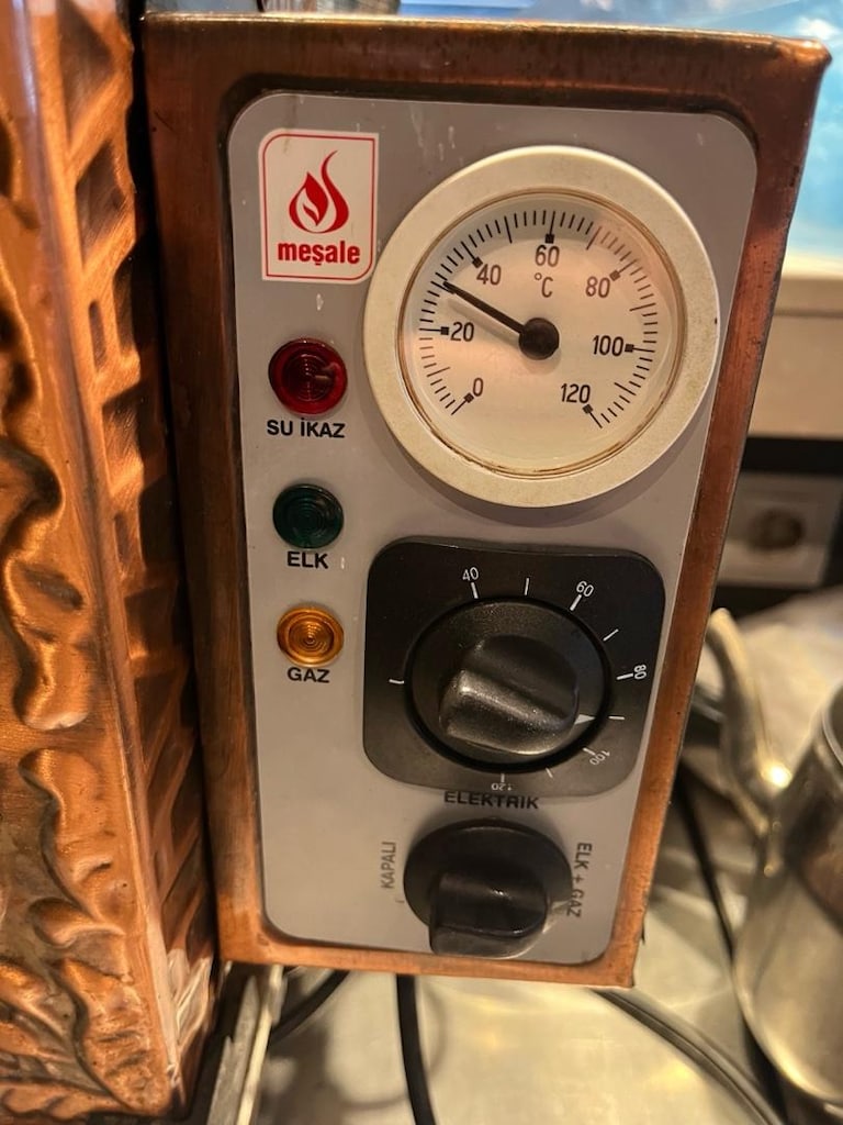 Meşale marka Bakır 3 lü Çay Ocağı Gaz ve Elektrik 30 lt - 4