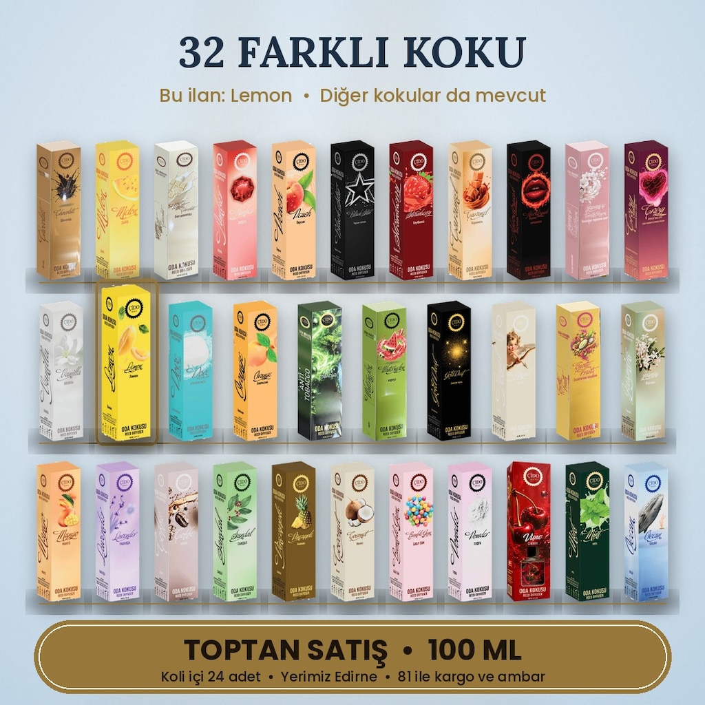 ÇİDO MİRİS ÇUBUKLU ODA KOKUSU 100ML LİMON TOPTANCIDAN - 3