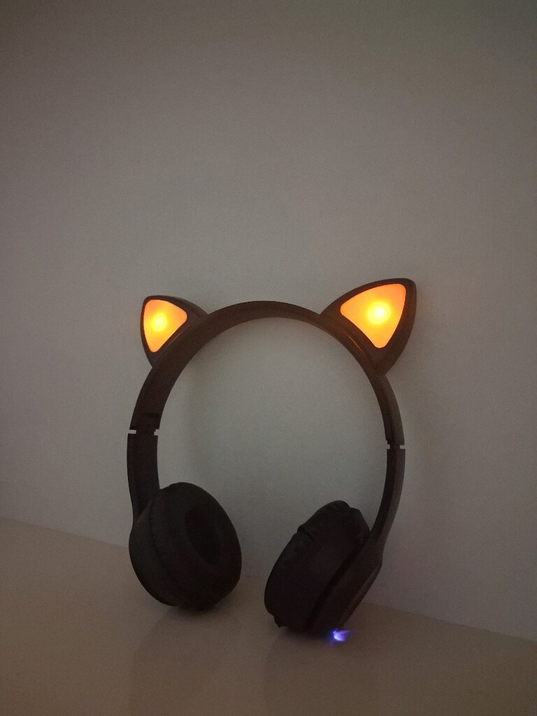 P47M Kedi Kulaklı Bluetooth Kulaklık - LED Işıklı - 3