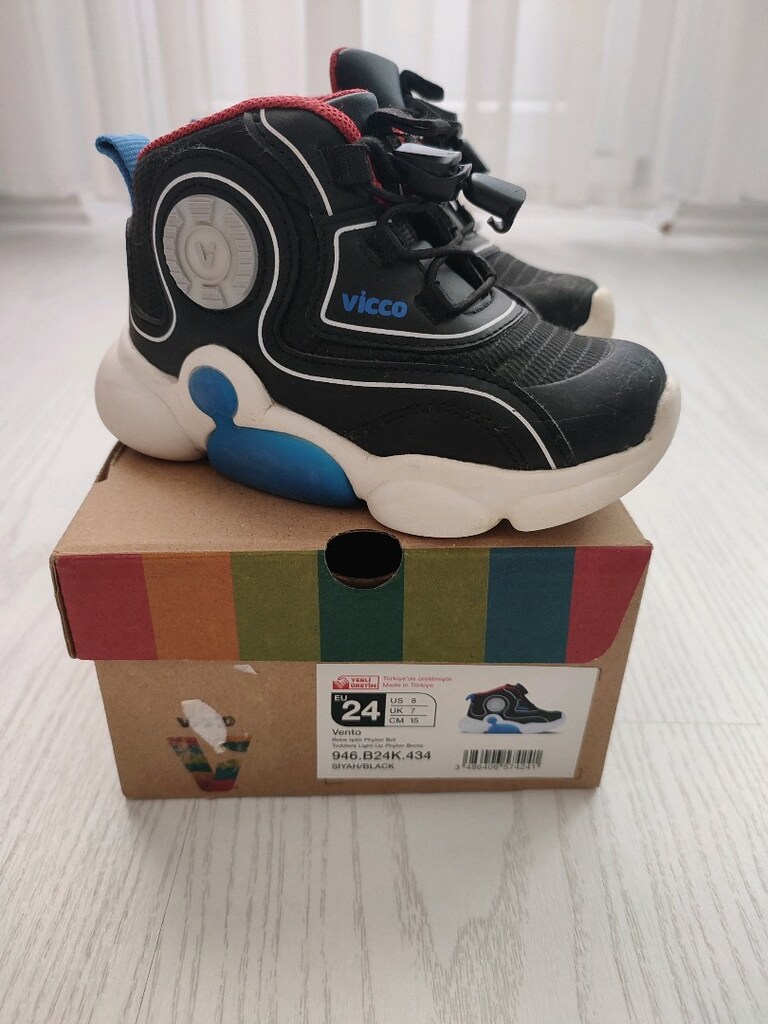 Vicco Vento Işıklı Erkek Bebek Siyah Bot - 2